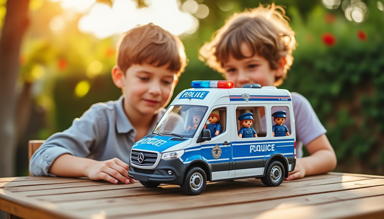 Playmobil du camion de police : jouet réaliste et éducatif pour enfants
